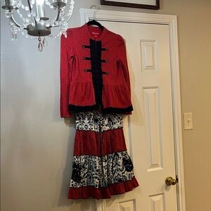 Elegant Red and Black kids pantsuit